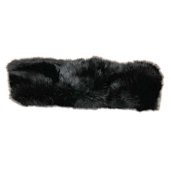Genuine Fur Collar Scarf Black - Picture 6 of 6